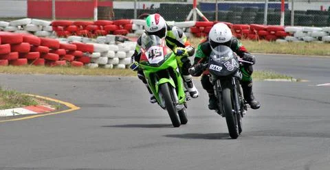 Motor-cycle Race Stock Photos