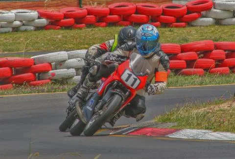 Motor-cycle Race Stock Photos