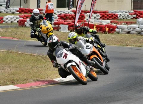 Motor-cycle Race Stock Photos