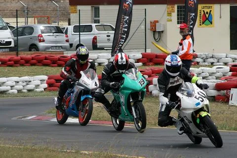 Motor-cycle Race Stock Photos