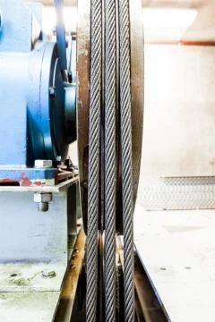 Motor of the elevator Stock Photos