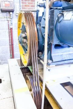 Motor of the elevator Stock Photos