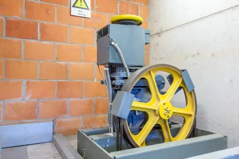 Motor of the elevator Foto stock
