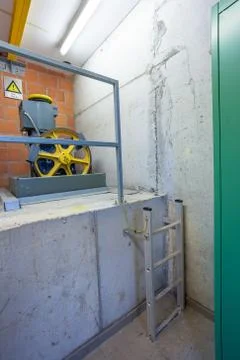 Motor of the elevator Foto stock