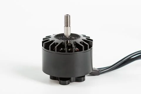 Motor for the FPV drone on a white background. It is suitable for many type.. Stock Photos