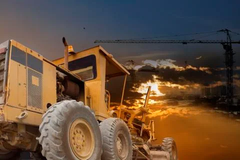 Motor grader Stock Photos