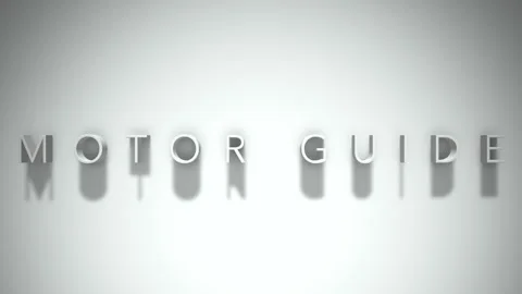 Motor guide 3D title animation with shadows on a white background Stock Footage 297567975