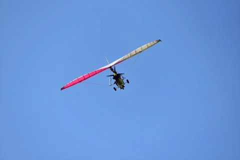 Motor kite flying in the sky 스톡 사진
