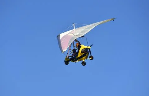 Motor kite flying in the sky Foto stock