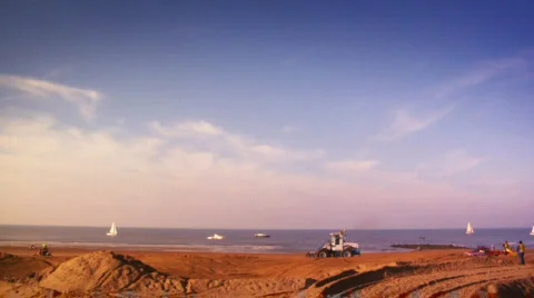 Motor Madness at a Beach Stock-Footage 89641