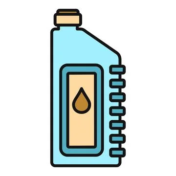 Motor oil bottle, car engine lubricant for maintenance Stock Illustration