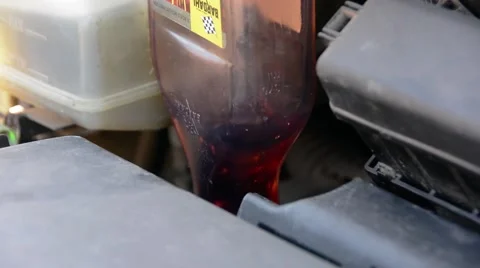 Motor oil fil in engine Stock Footage 49661716