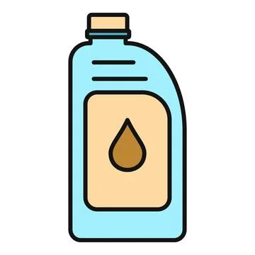 Motor oil fluid bottle offering lubricant for car engine service Stock Illustration