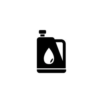 Motor Oil Tank Flat Vector Icon Stock Illustration