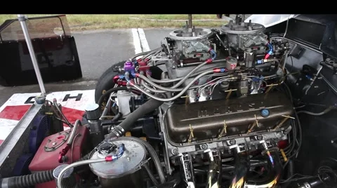 Motor racing car Stock Footage 52457593