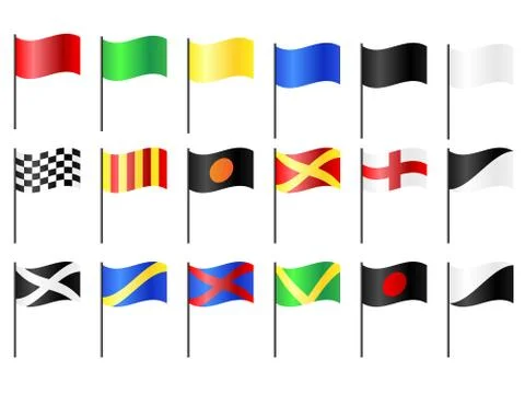 Motor racing flags Stock Illustration