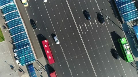 Motor road. View from the Top Stock Footage 134286457