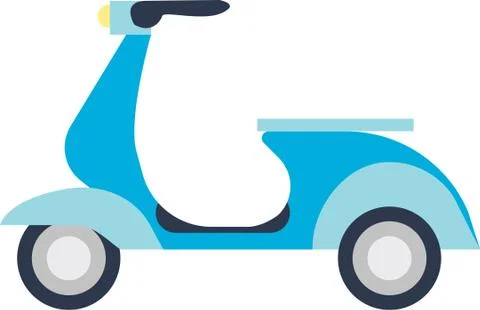 Motor scooter vector flat icon. Isolated moped emoji illustration. Stock Illustration