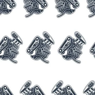 Motor seamless Stock Illustration