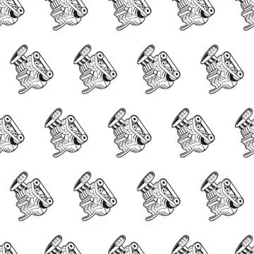Motor seamless Stock Illustration