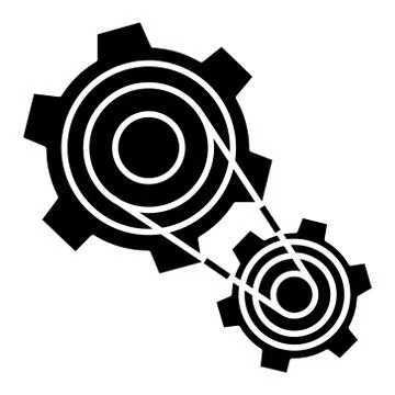 Motor settings - engine icon, vector illustration, black sign on isolated Illustrazione stock