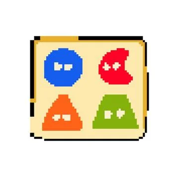 Motor shape sorter pixel art vector illustration 스톡 일러스트