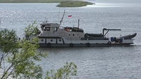 The motor ship is approaching the pier Stock Footage 144760843