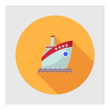 Motor ship Stock Illustration