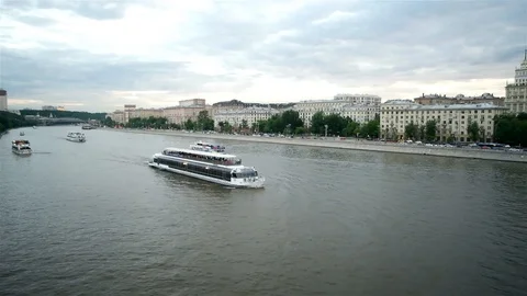 The motor ship sails Stock Footage 94534227