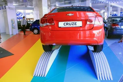 Motor show Stockfoto's