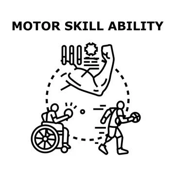 Motor skill ability developing and rehabilitation concept Ilustración de archivo