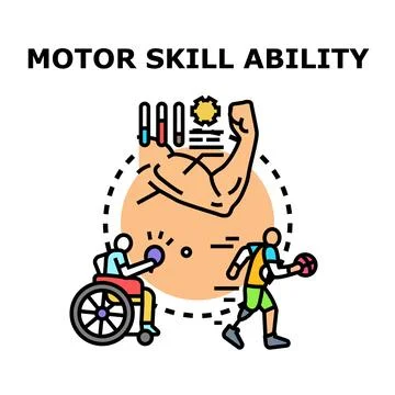 Motor skill ability developing and rehabilitation concept Ilustración de archivo