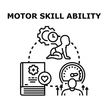 Motor skill ability development and learning process Stock Illustration