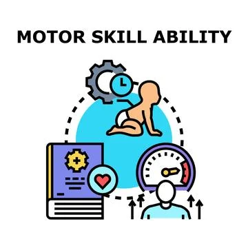 Motor skill ability development and learning process Stock Illustration