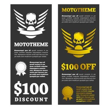 Motor skull shield design Stock Illustration