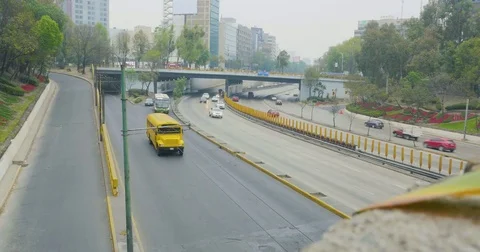 Motor traffic on a mexican freeway Video stock 72294546