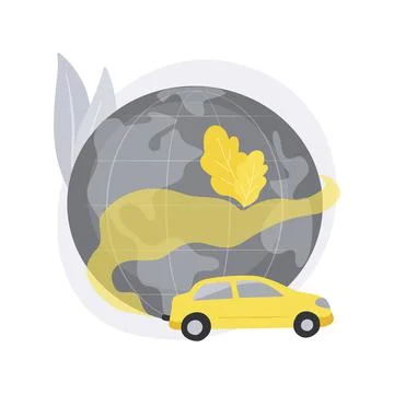 Motor vehicle pollution abstract concept vector illustration. Stock Illustration