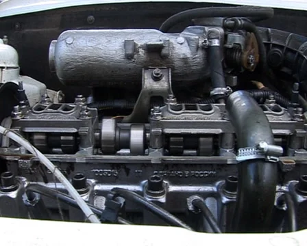 Motor wihtout oil open cap Stock Footage