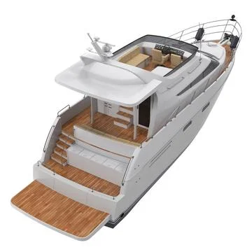 3D Model: Motor Yacht 3D Model ~ Buy Now #90955371 | Pond5