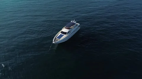 Motor yacht off the coast of Phi Phi Don island Stock Footage 245999161