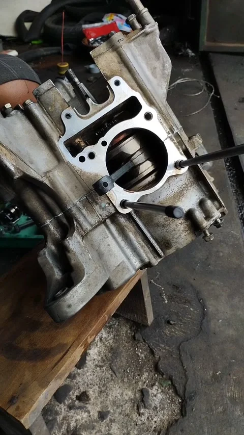 Motorbike engine Stock Footage 293129098