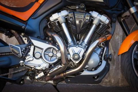 Motorbike engine Stock Photos