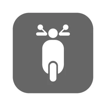 Motorbike front view isolated vector icon Stock Illustration