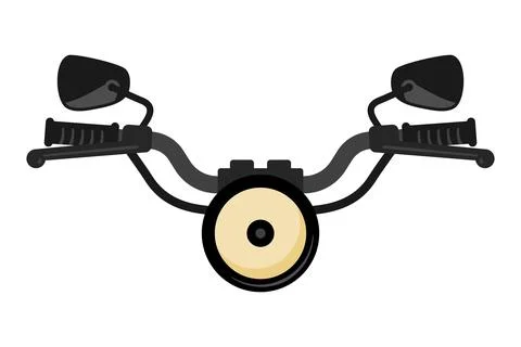 Motorbike Handlebars Vector Illustration