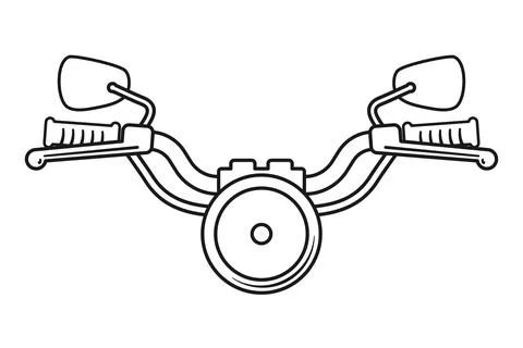 Motorbike Handlebars Vector Illustration