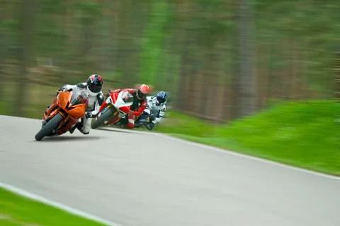 Motorbike racing Stock Photos