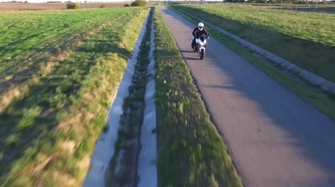 Motorbike on road Stock Footage 65583751