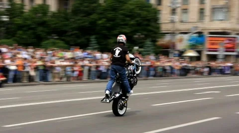 Motorbike show Stock Footage