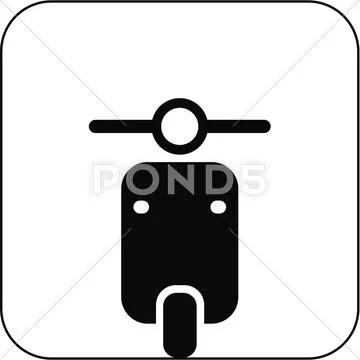 Motorbike symbol, artwork Stock Illustration
