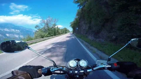Motorbike trip Stock Footage 233112901
